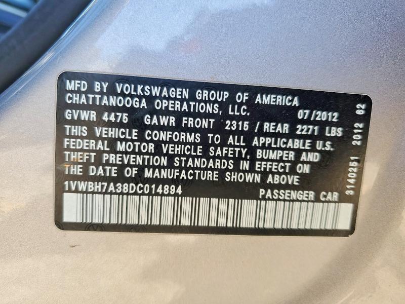 2013 Volkswagen Passat se