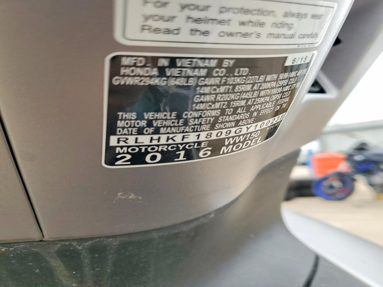 2016 Honda PCX 150