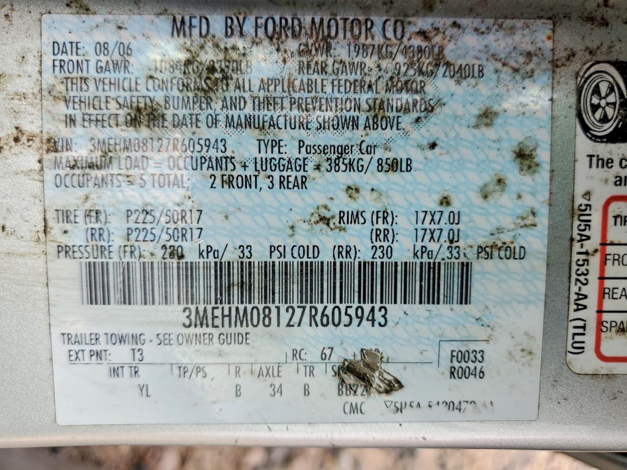 2007 Mercury Milan Premier