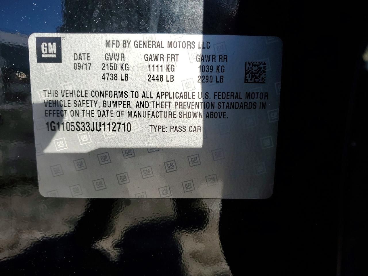 2018 Chevrolet Impala lt