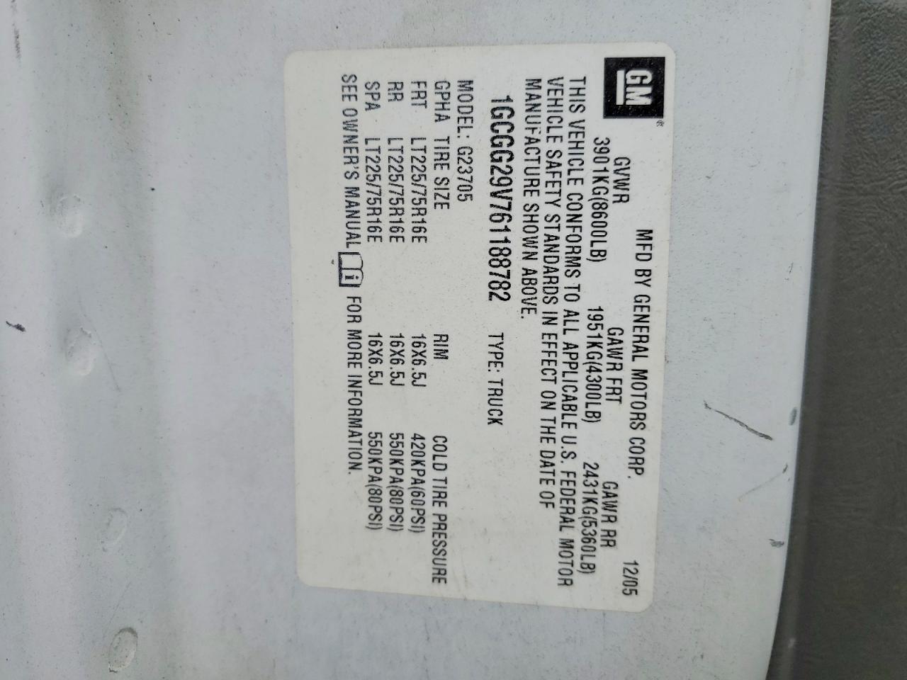2006 Chevrolet Express G2500