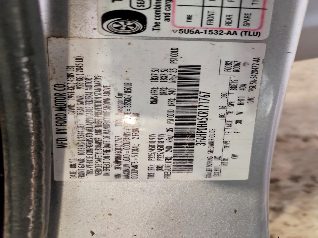 2012 Ford Fusion se