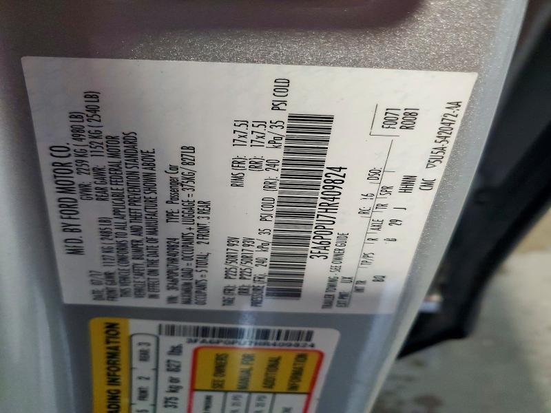 2017 Ford Fusion se Phev