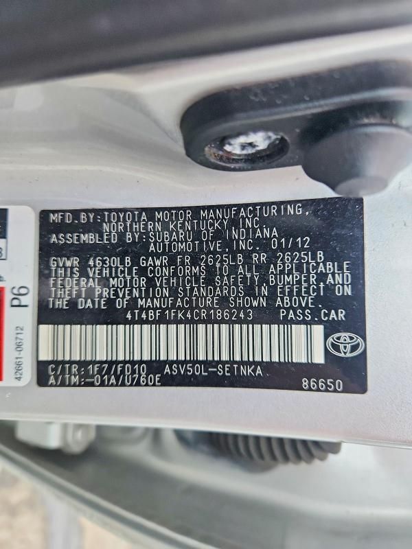 2012 Toyota Camry Base