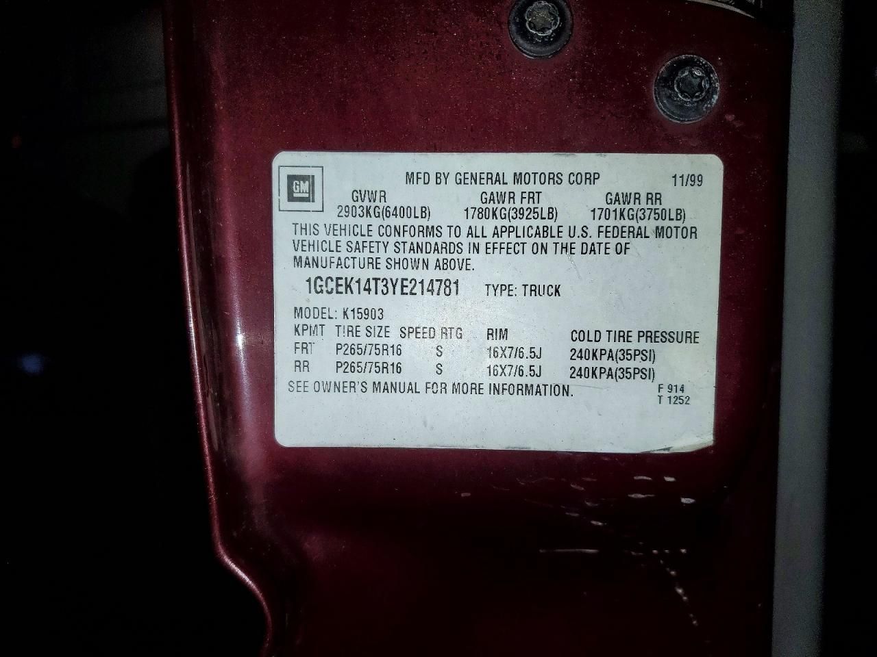 2000 Chevrolet Silverado K1500