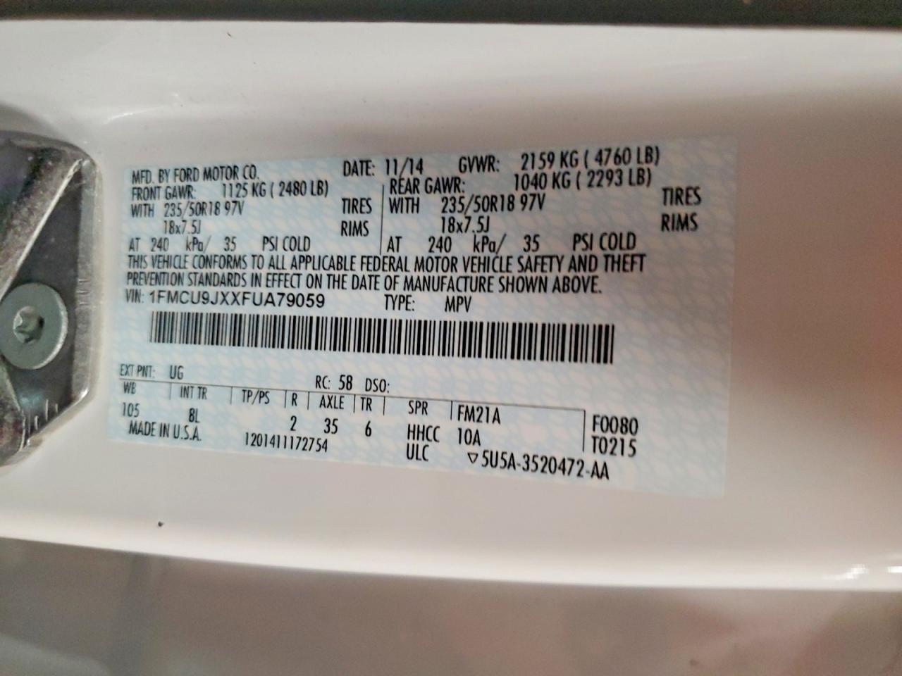 2015 Ford Escape Titanium
