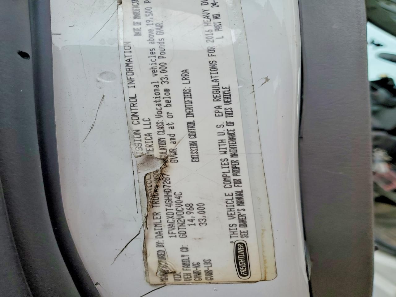 2016 Freightliner Business Class M2 box Truck