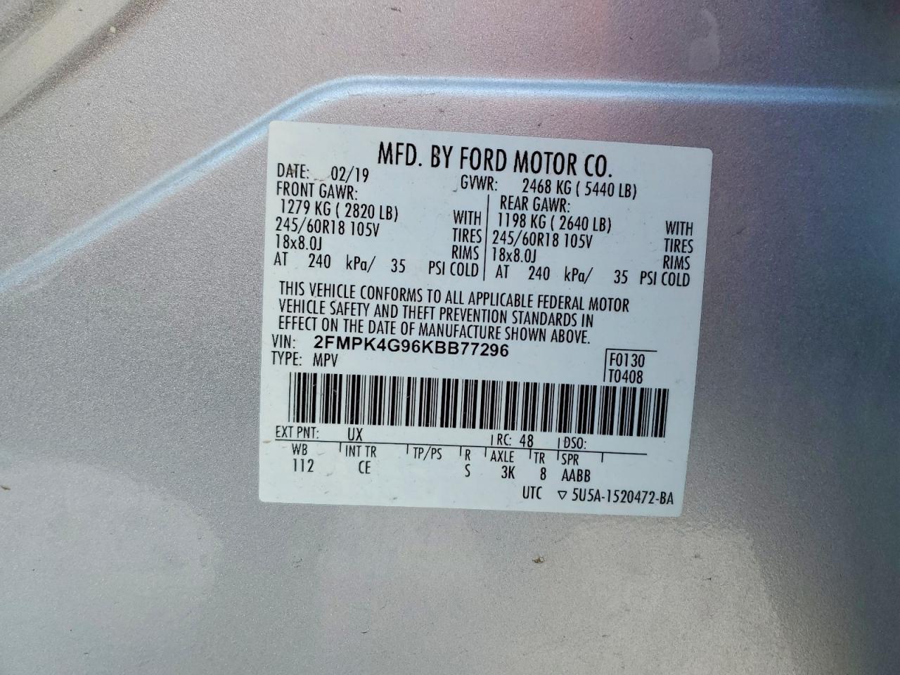2019 Ford Edge se