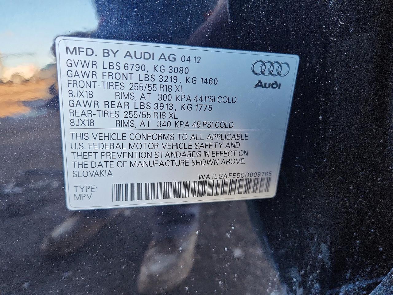 2012 Audi Q7 Premium Plus