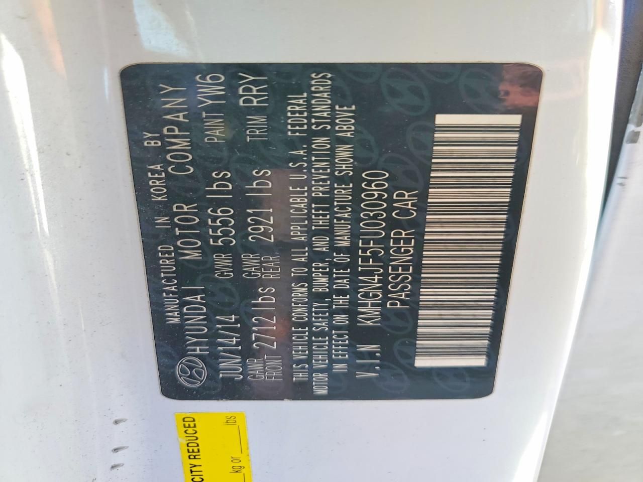 2015 Hyundai Genesis 5.0l