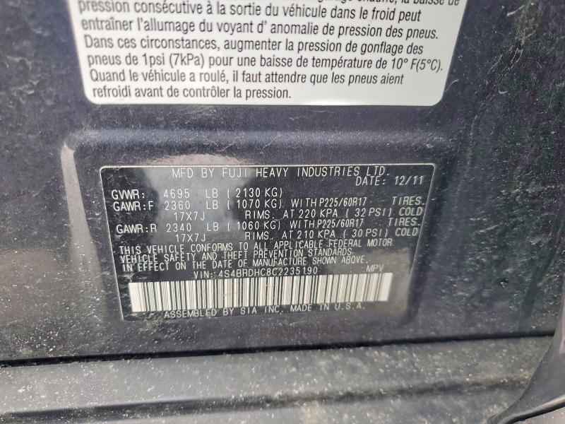 2012 Subaru Outback 3.6r Premium