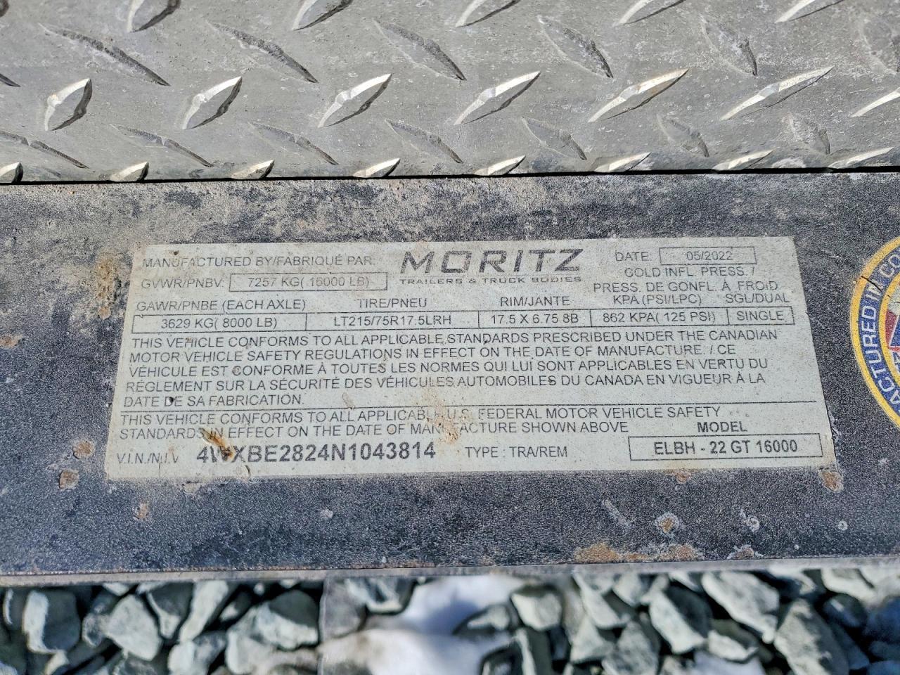 2022 Moritz Elbh-22 GT 16000 Equipment Trailer