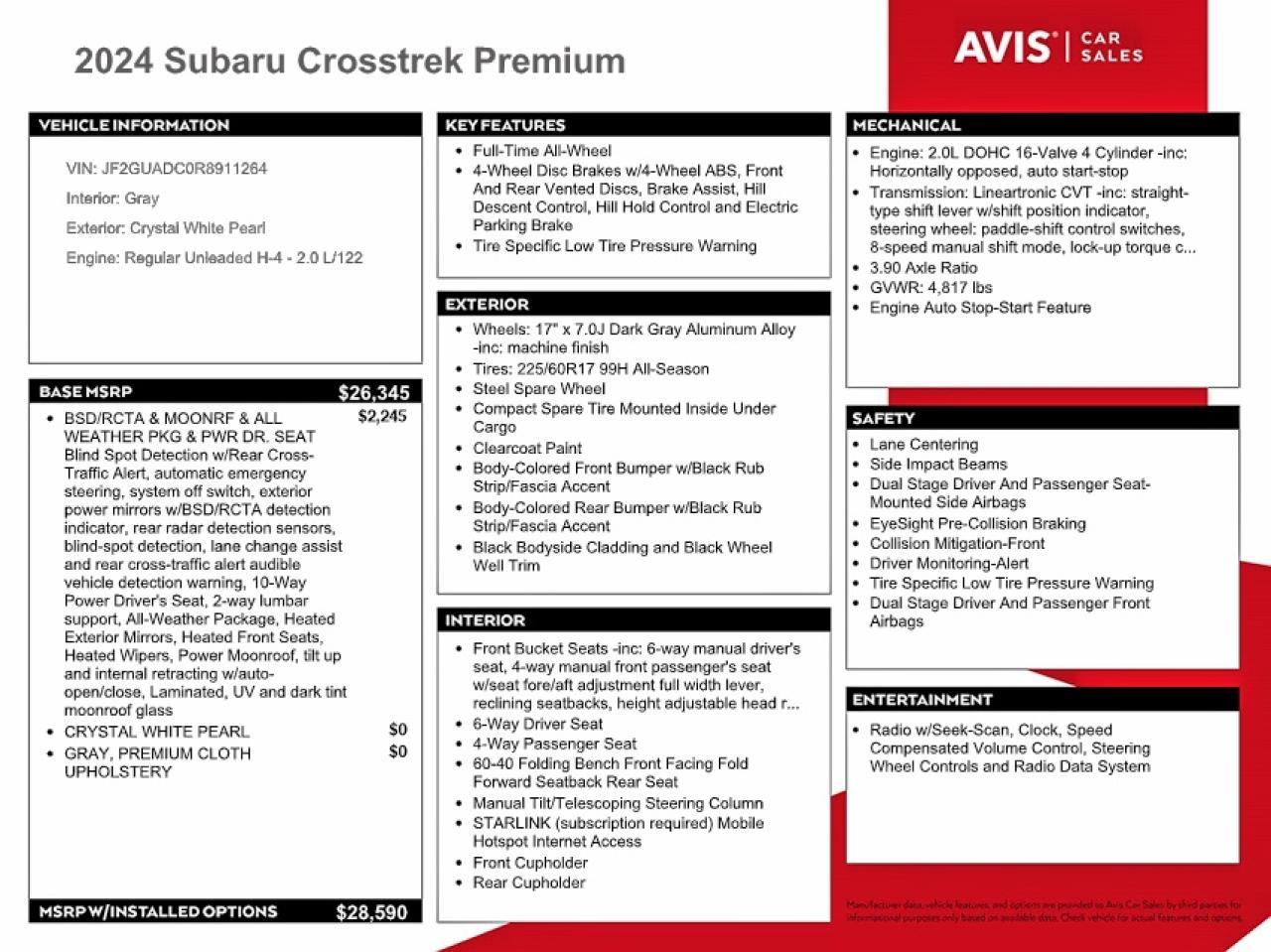 2024 Subaru Crosstrek Premium