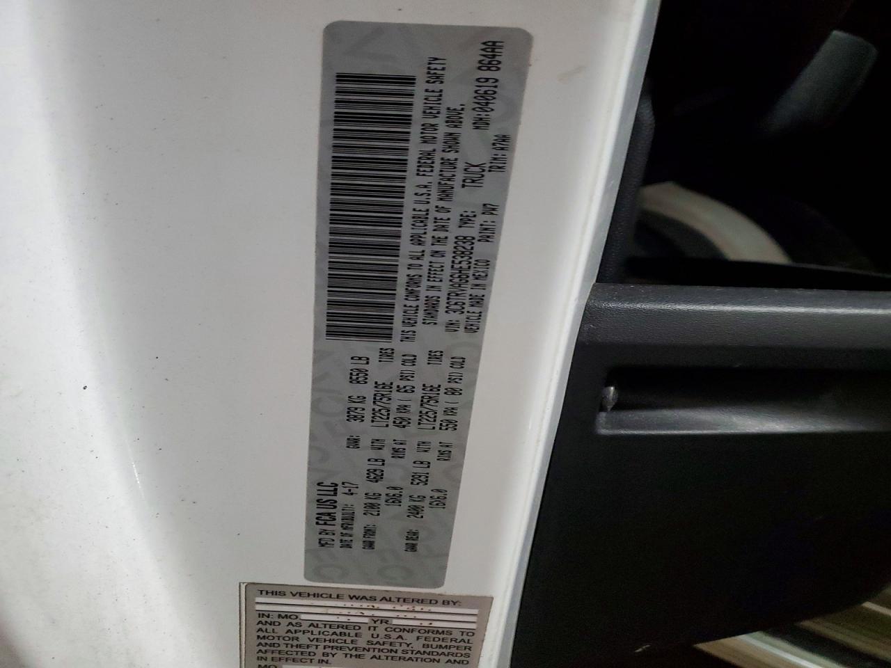 2017 Dodge RAM Promaster 1500 1500 Standard