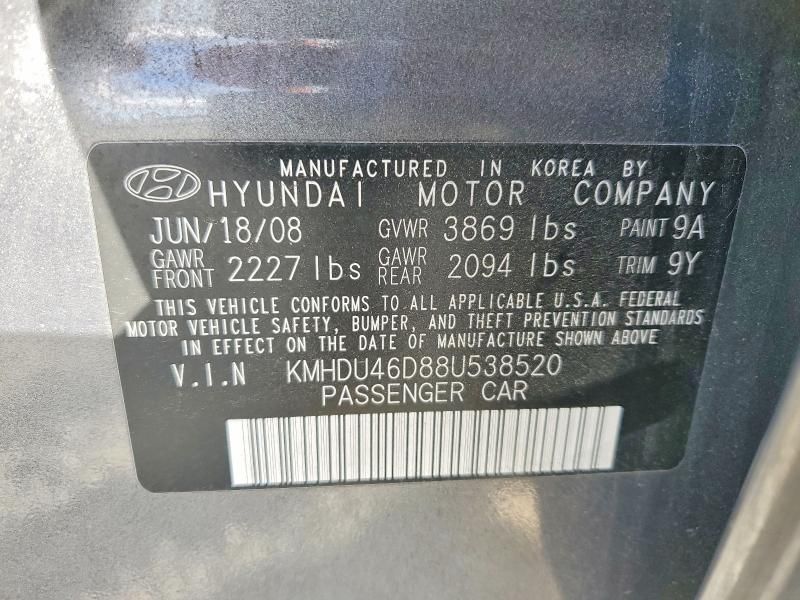 2008 Hyundai Elantra gls