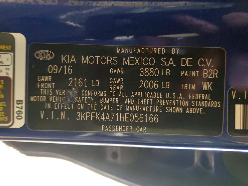 2017 KIA Forte lx