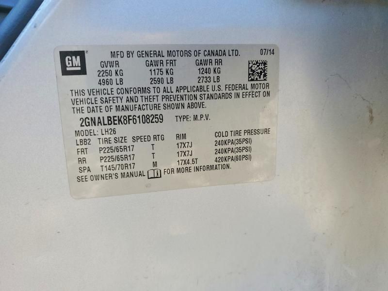 2015 Chevrolet Equinox lt