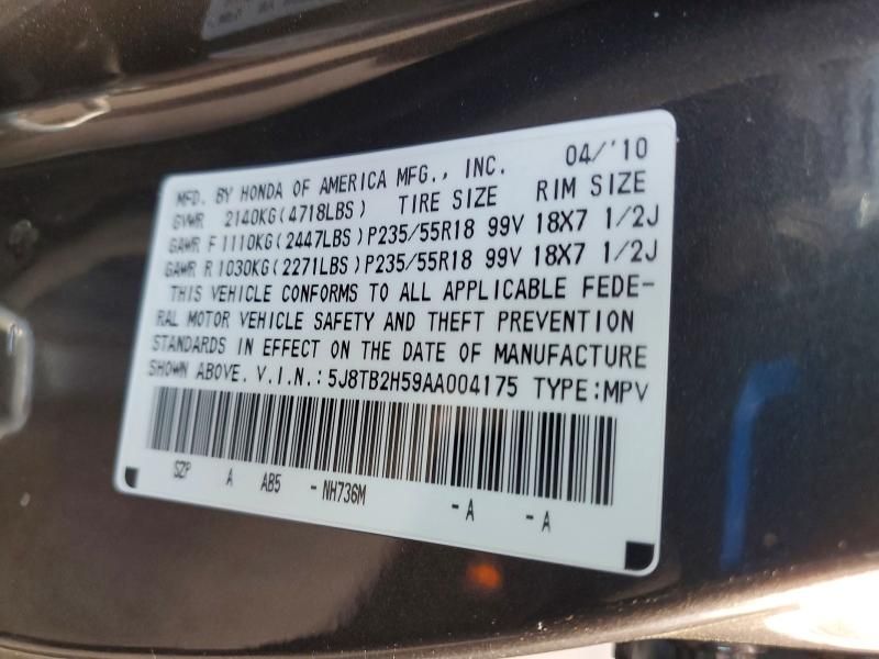 2010 Acura Rdx Technology