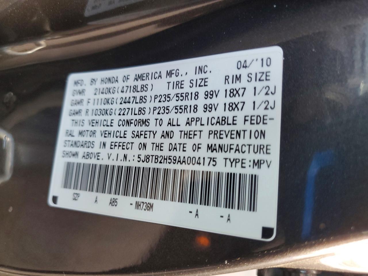 2010 Acura Rdx Technology