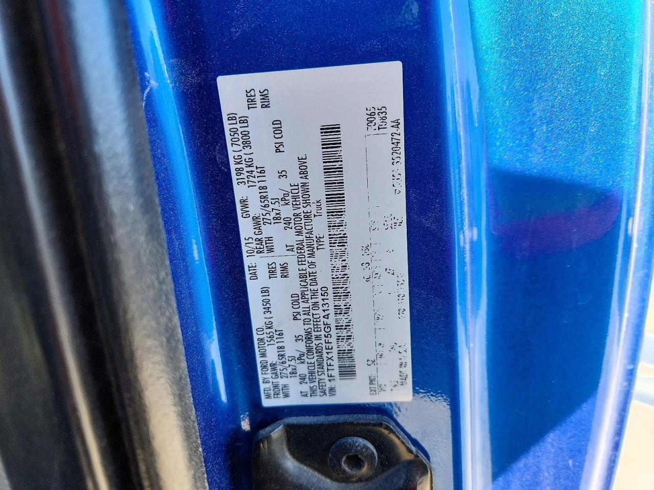 2016 Ford F150 Super Cab