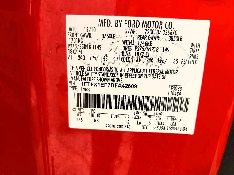 2011 Ford F150 Super cab