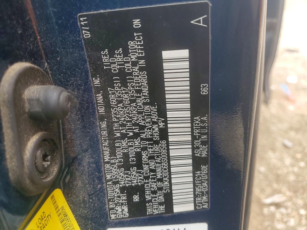 2011 Toyota Sienna Base