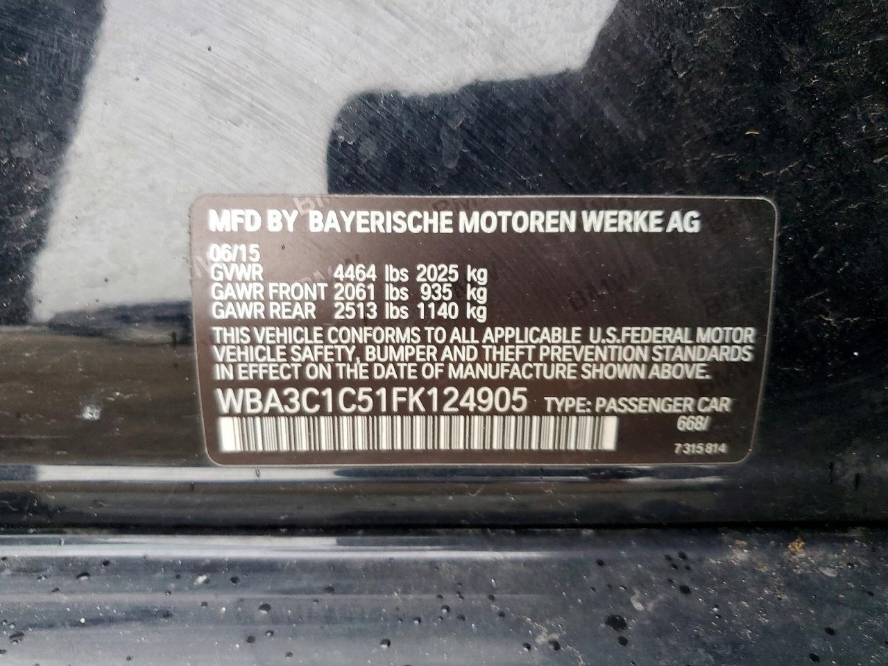 2015 BMW 328 i Sulev