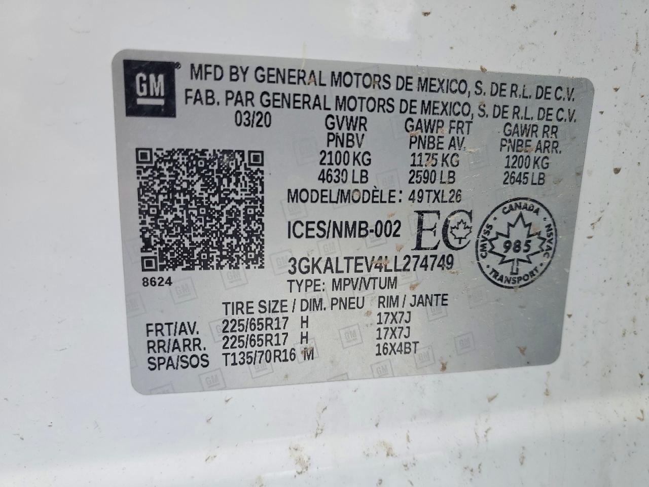 2020 GMC Terrain sle