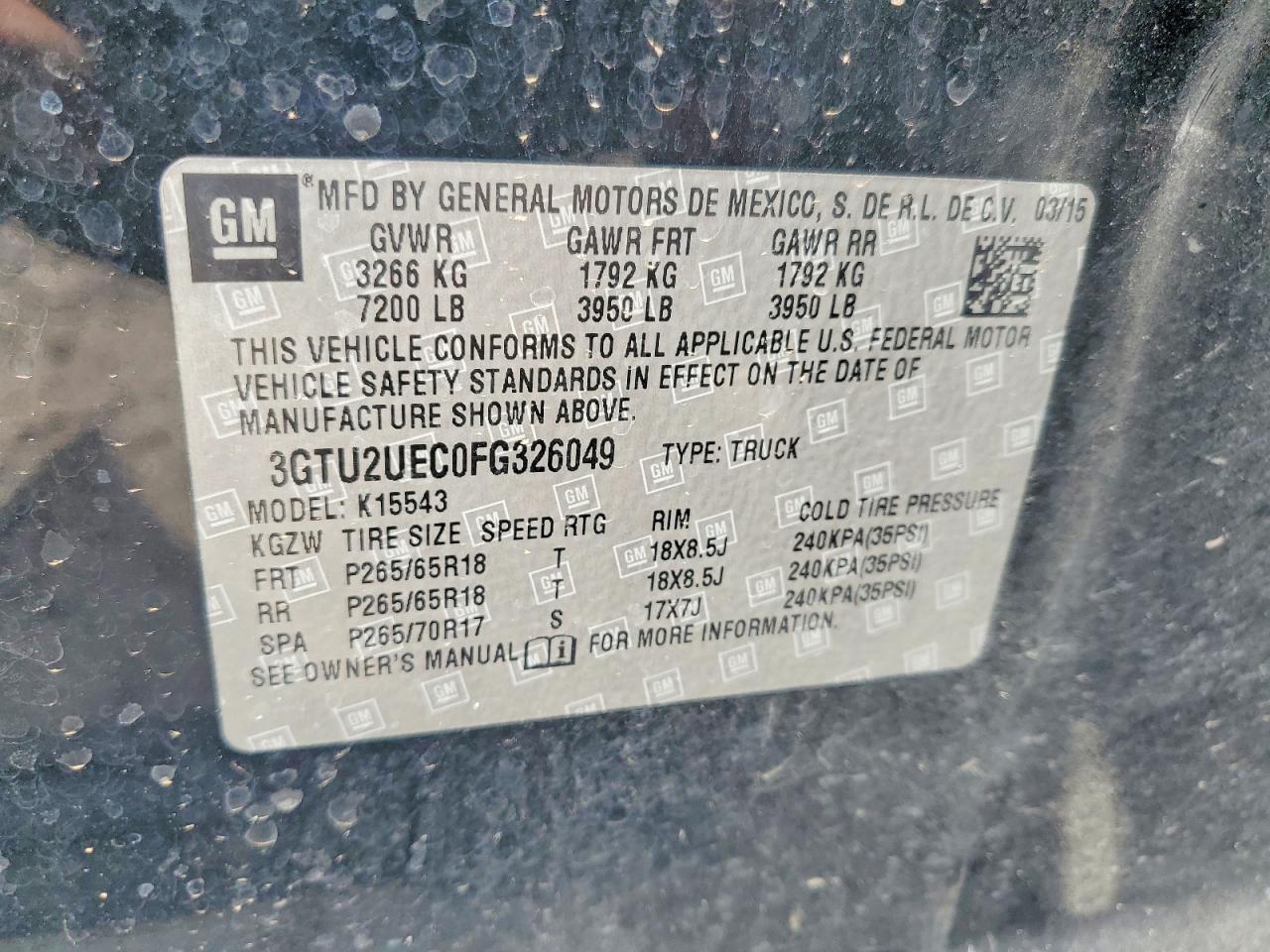 2015 GMC Sierra K1500 SLE