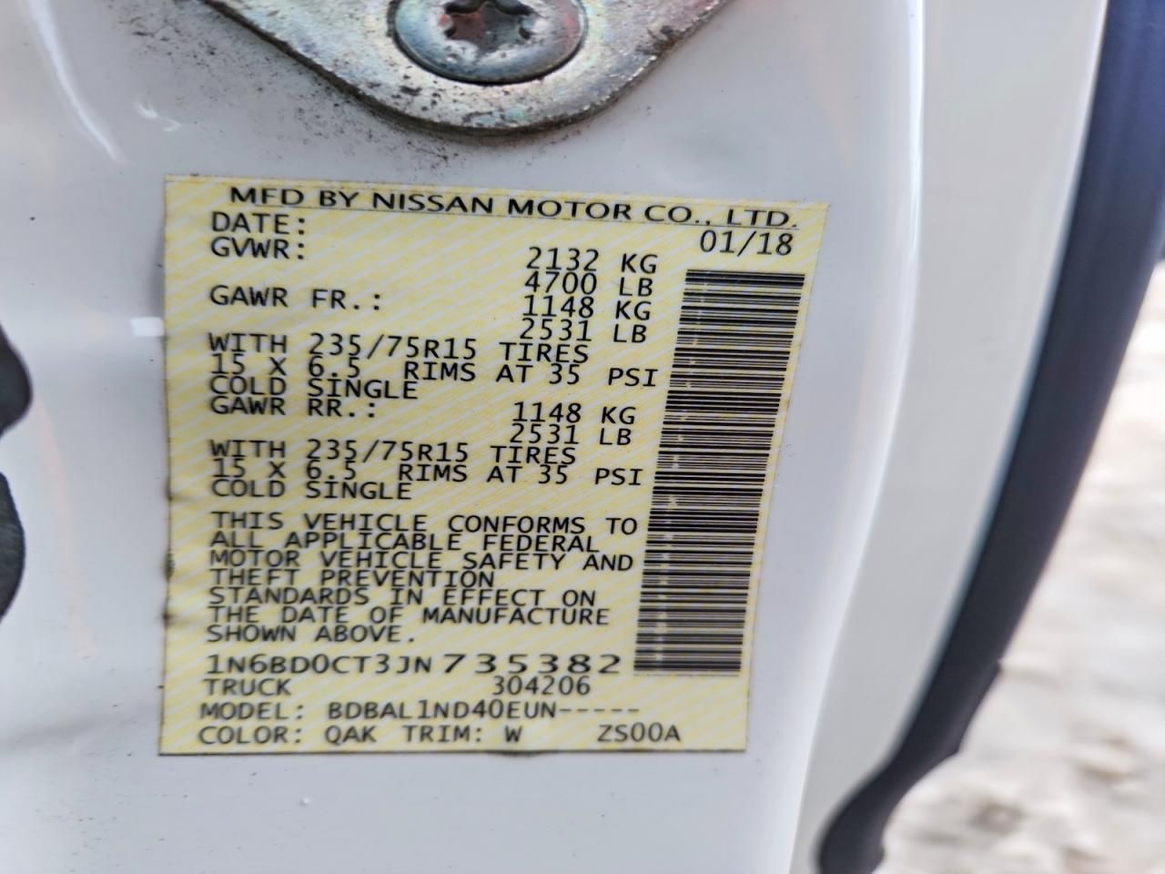 2018 Nissan Frontier s