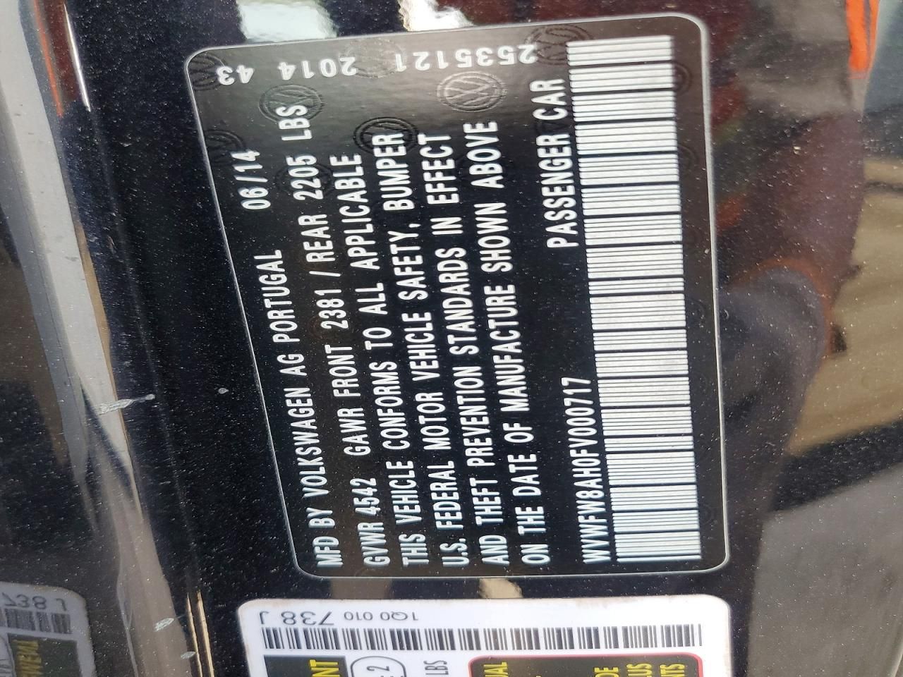 2015 Volkswagen Eos lux