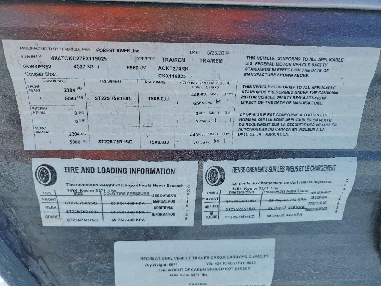 2015 Cherokee By Forest R 274VFK