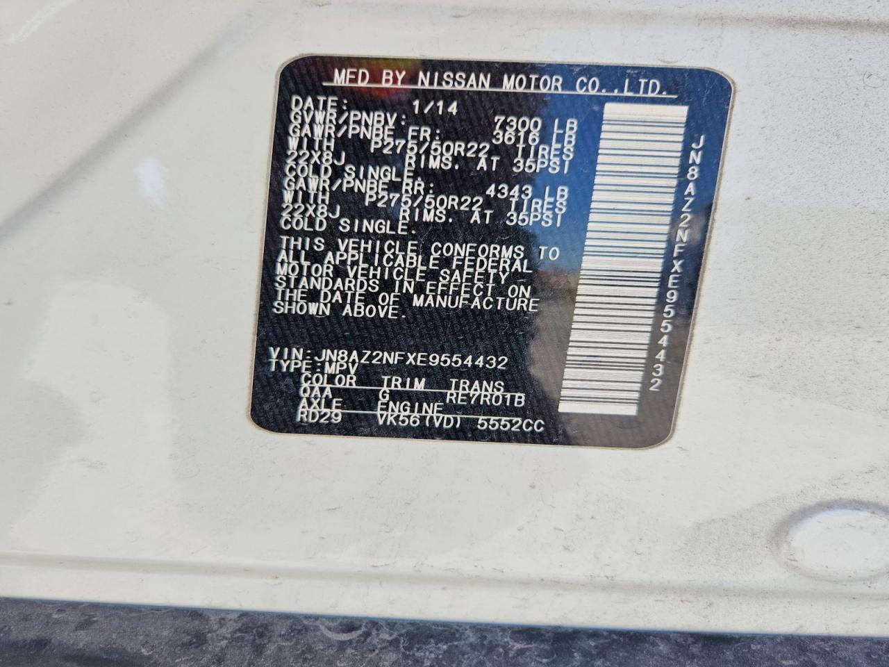 2014 Infiniti Qx80 Base