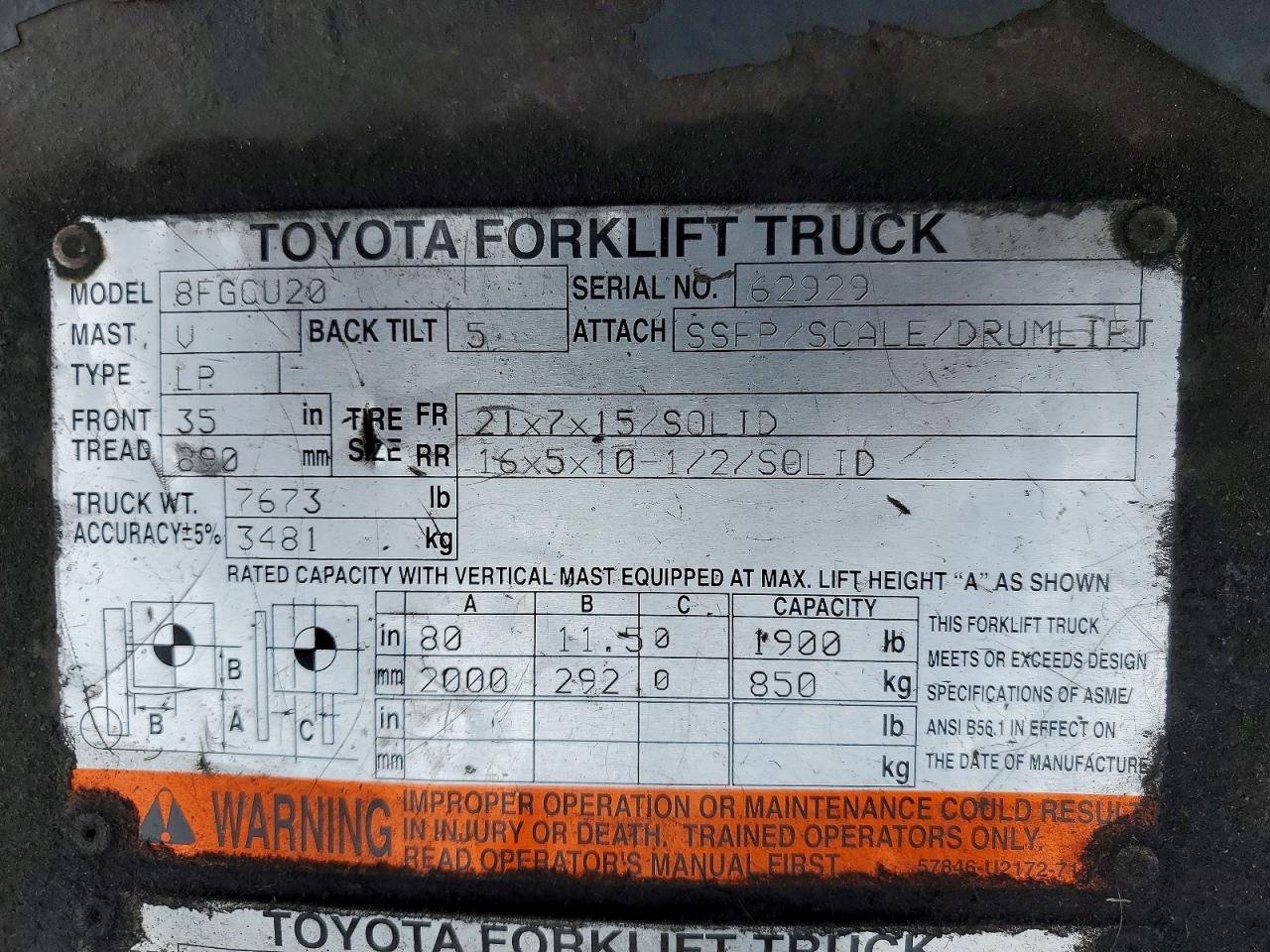 2014 Toyt Forklift-Forklift