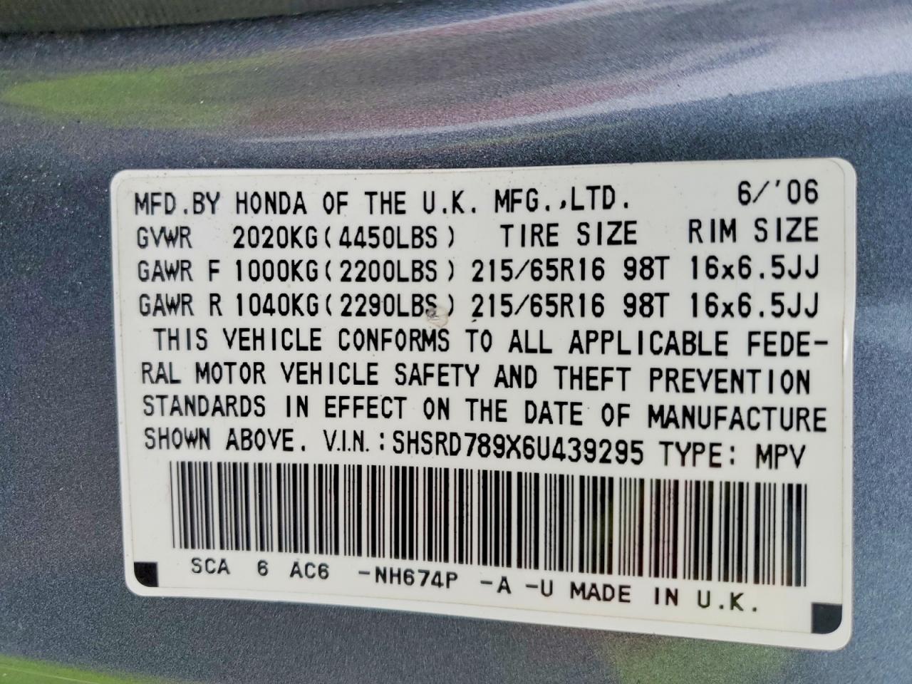 2006 Honda Cr-v se