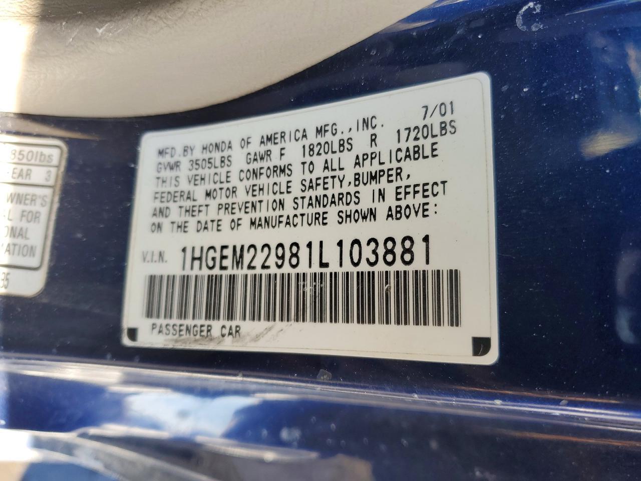 2001 Honda Civic si