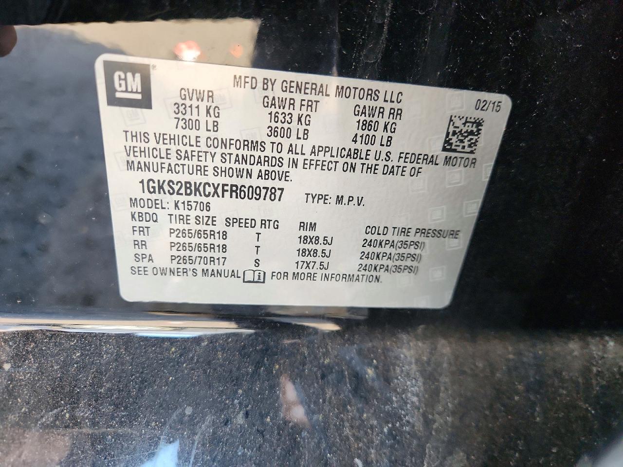 2015 GMC Yukon slt