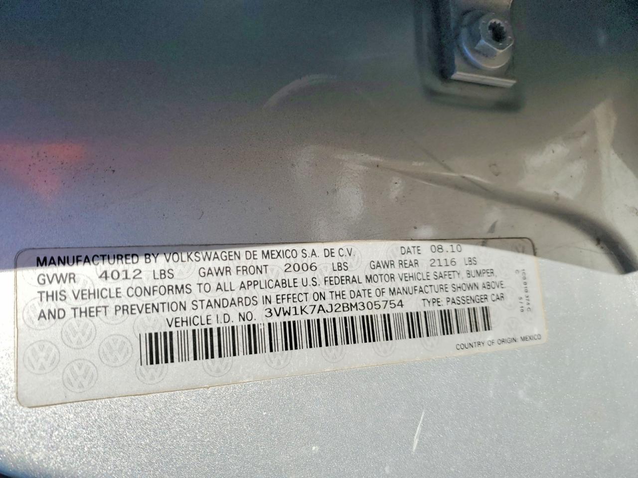 2011 Volkswagen Jetta Base