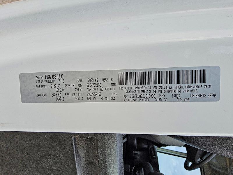 2018 Dodge RAM Promaster 1500 1500 Standard