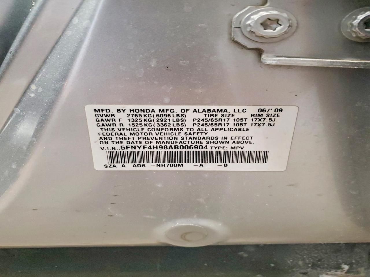 2010 Honda Pilot Touring