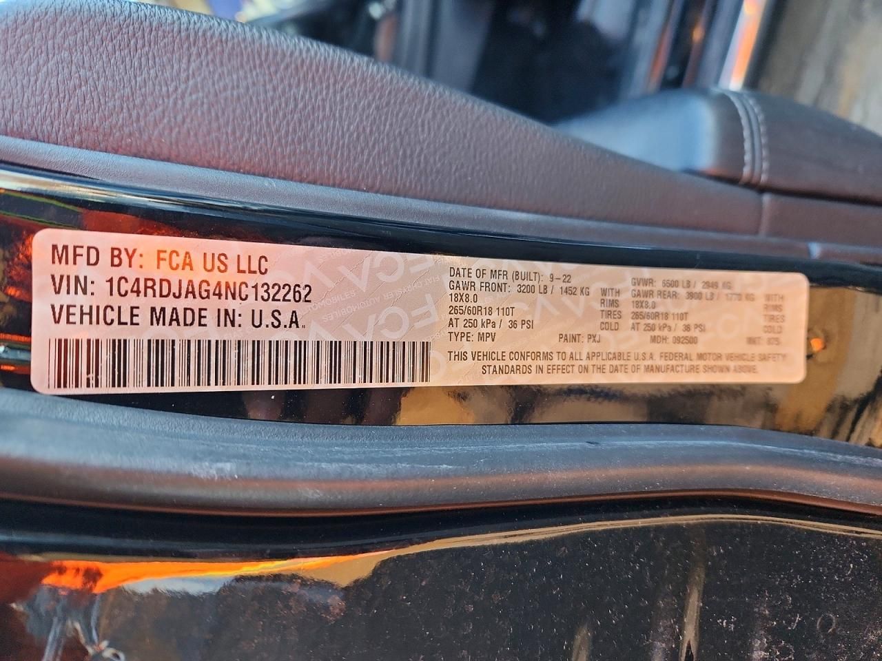 2022 Dodge Durango sxt