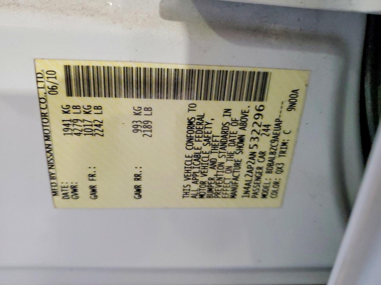 2010 Nissan Altima Base