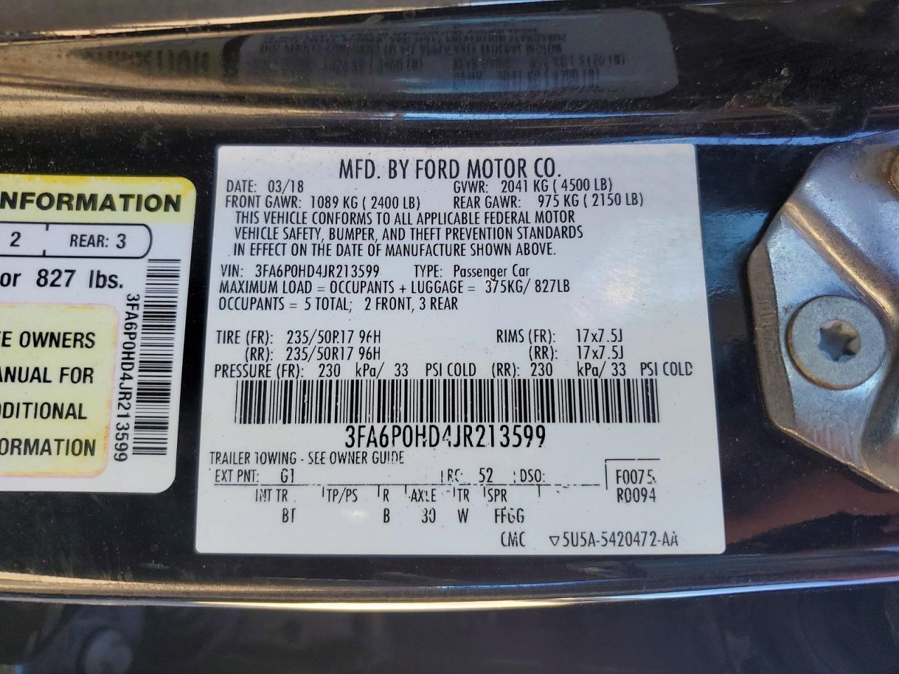 2018 Ford Fusion se