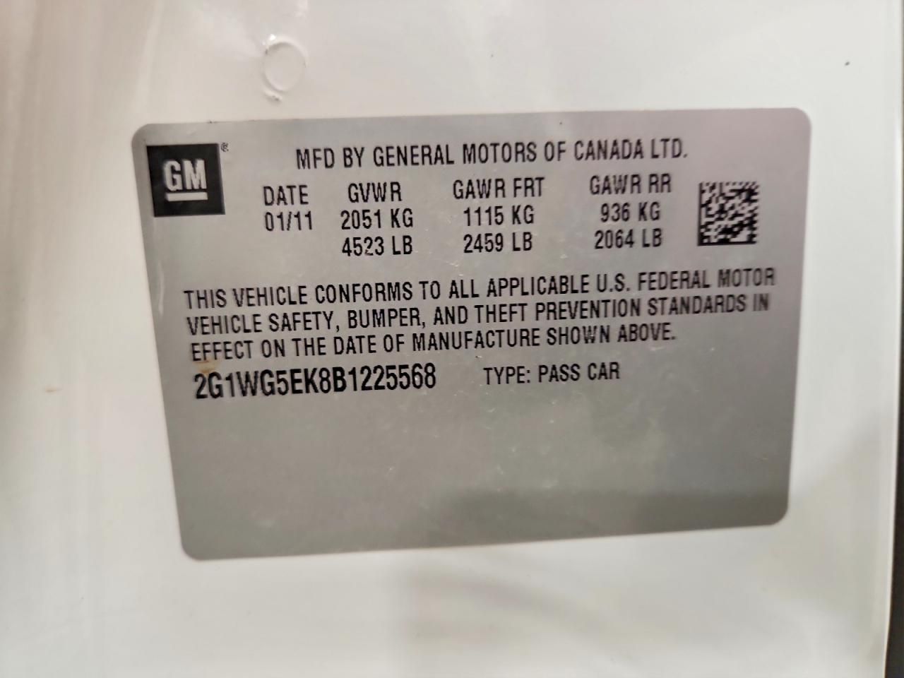 2011 Chevrolet Impala lt