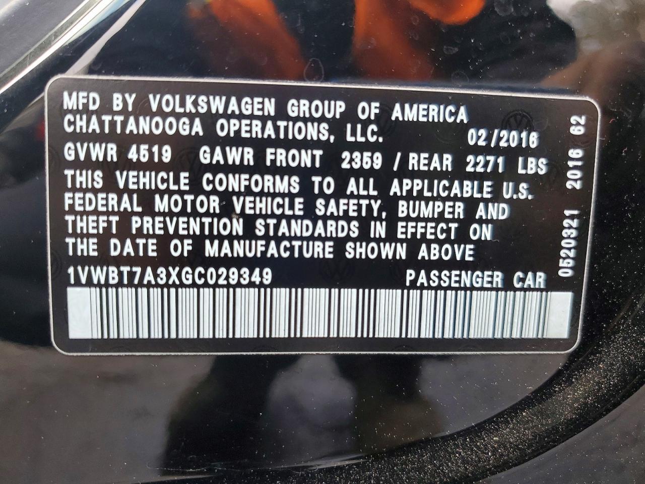 2016 Volkswagen Passat se