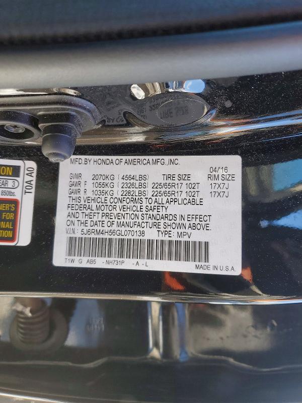 2016 Honda Cr-v ex