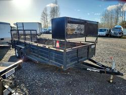 Salvage trucks for sale at Woodburn, OR auction: 2015 Oesn 2015 Olympic Utility Trailer