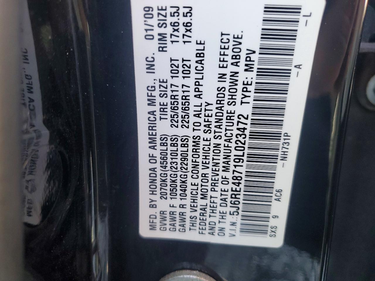 2009 Honda Cr-v exl