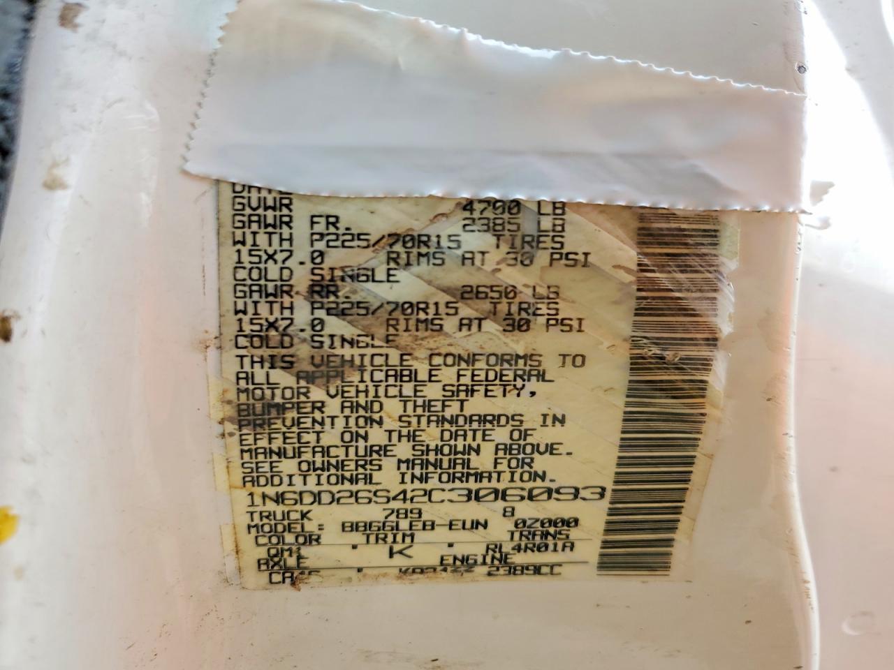 2002 Nissan Frontier Standard