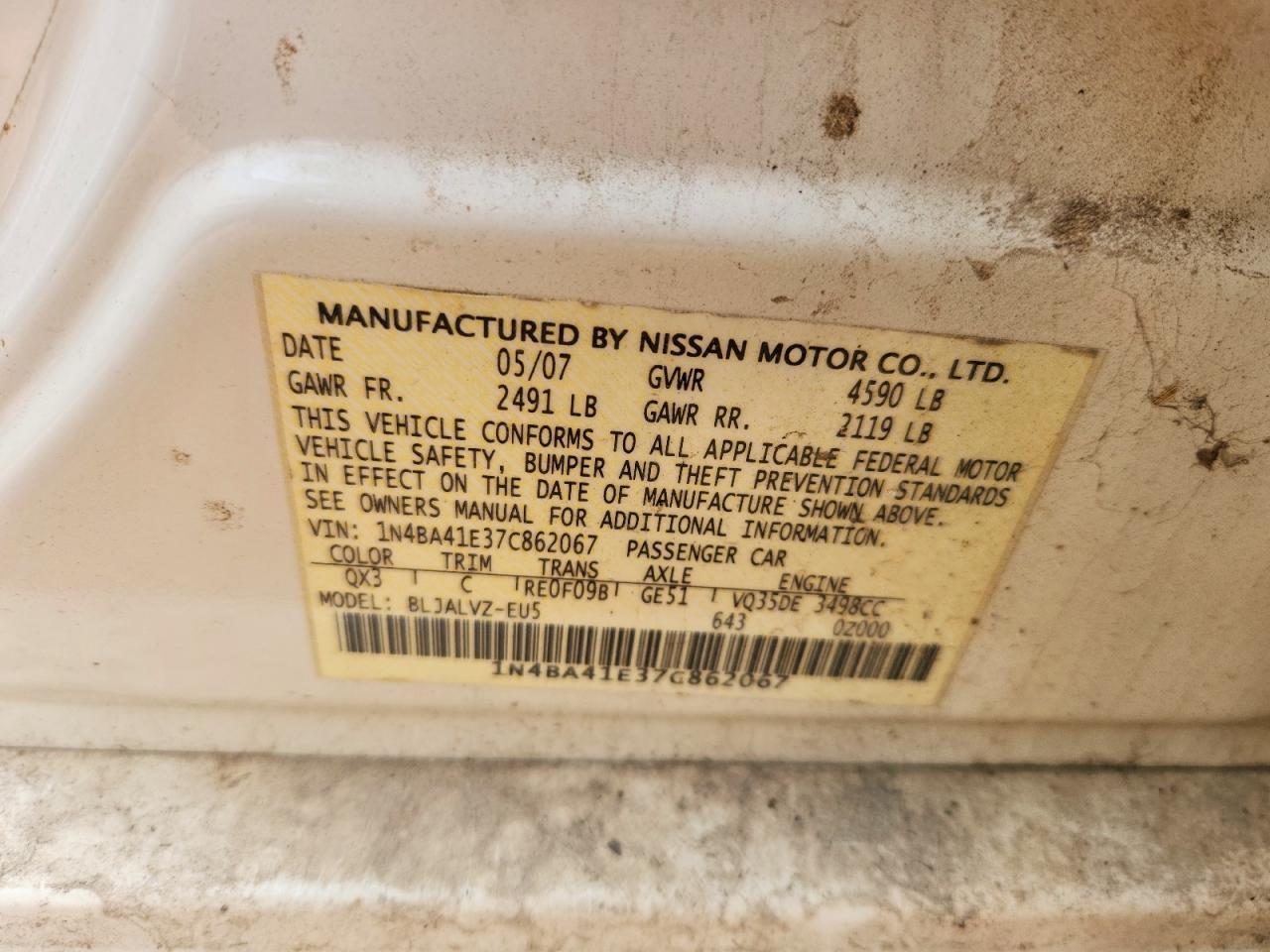 2007 Nissan Maxima se